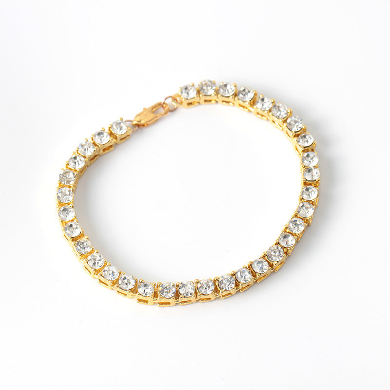 Fashion Hip-Hop Single Row Diamond Bracelet For Men