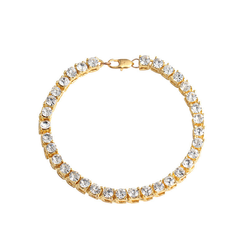 Fashion Hip-Hop Single Row Diamond Bracelet For Men