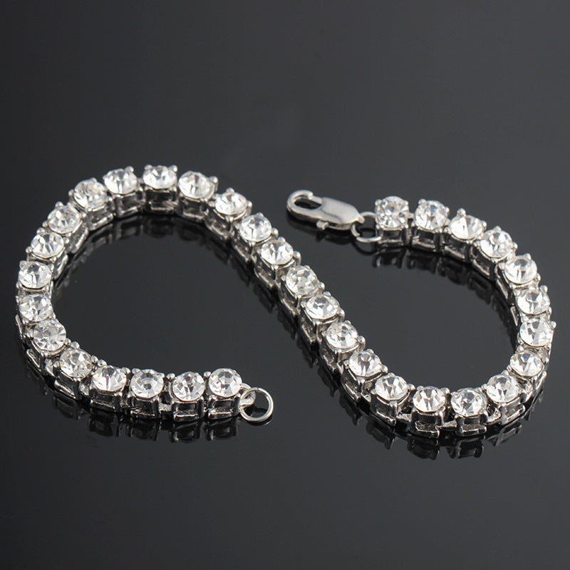 Fashion Hip-Hop Single Row Diamond Bracelet For Men
