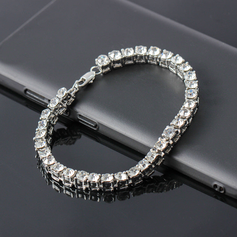 Fashion Hip-Hop Single Row Diamond Bracelet For Men