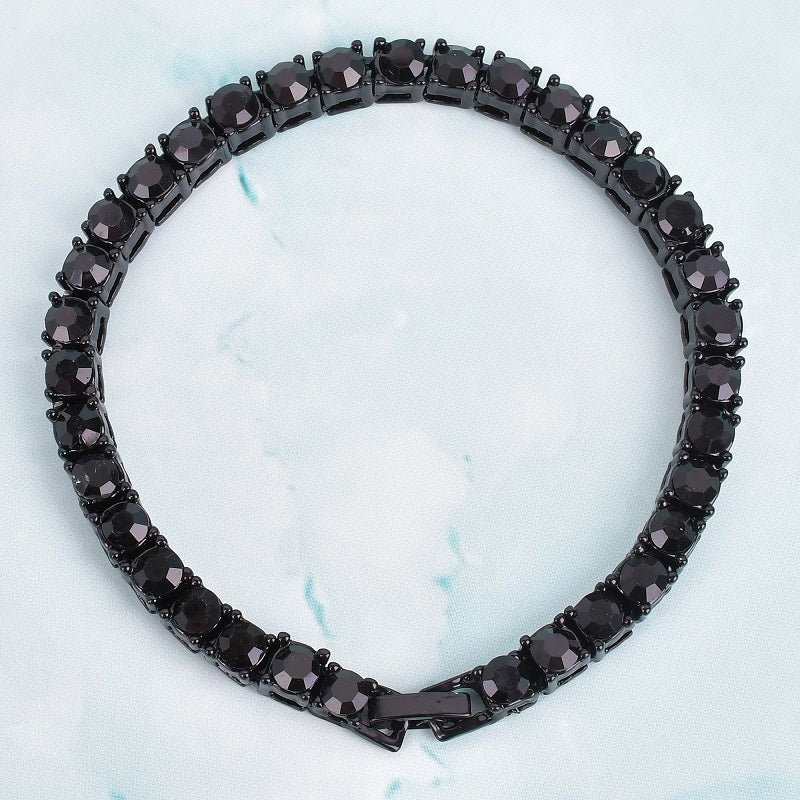 Fashion Hip-Hop Single Row Diamond Bracelet For Men